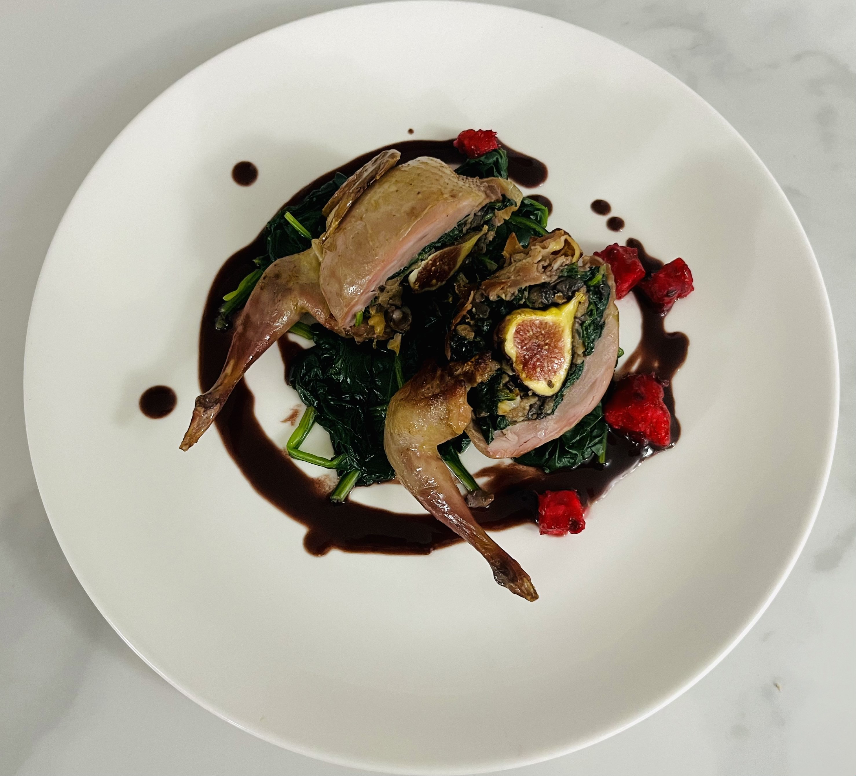 Fig Stuffed Quail
