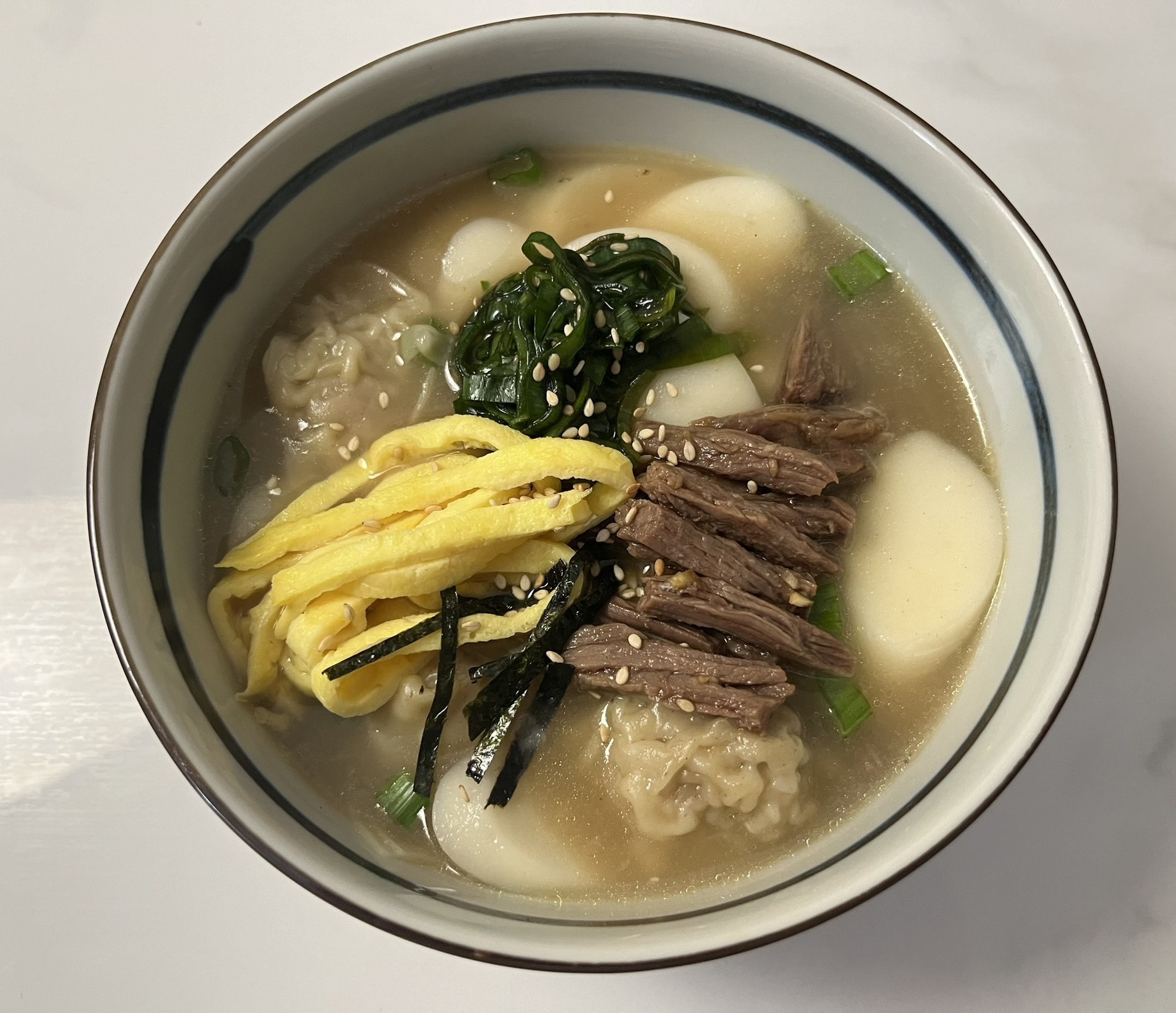 Korean Ricecake Soup with Pork Dumplings