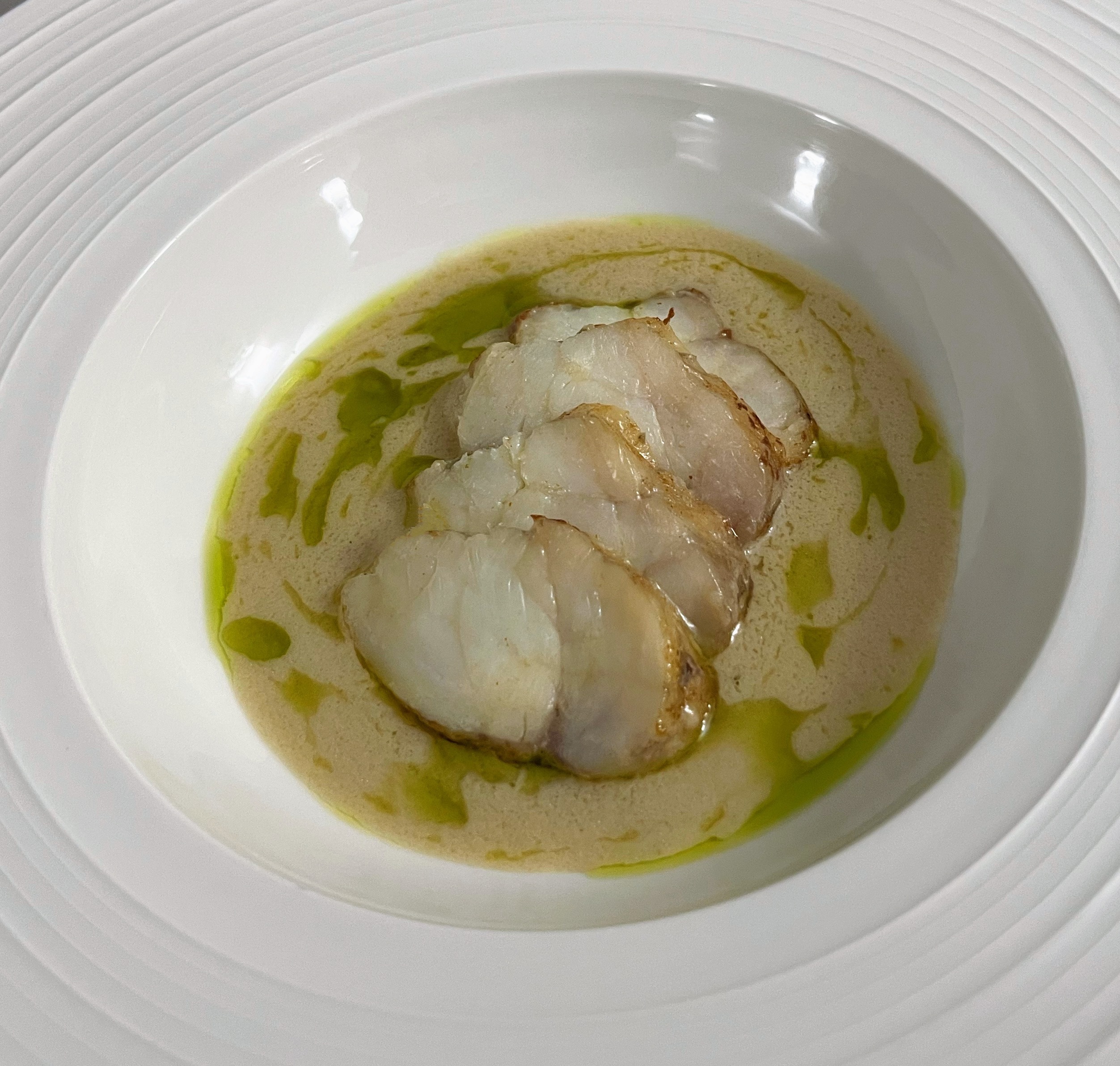 Monkfish with Vin Blanc Sauce