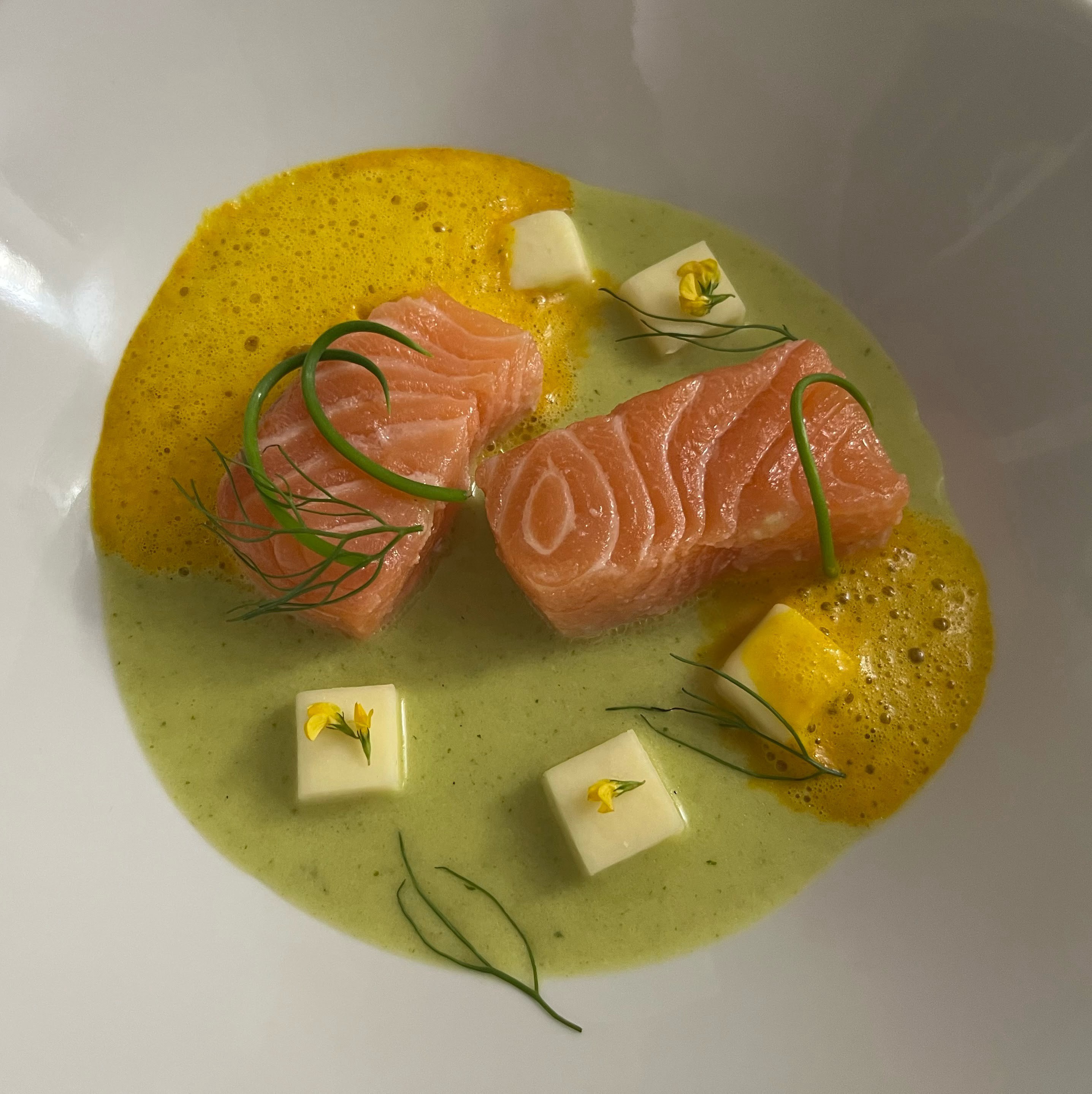 Salmon with Curry Foam